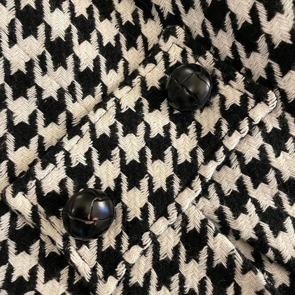 Alice and Olivia houndstooth black and white blazer
